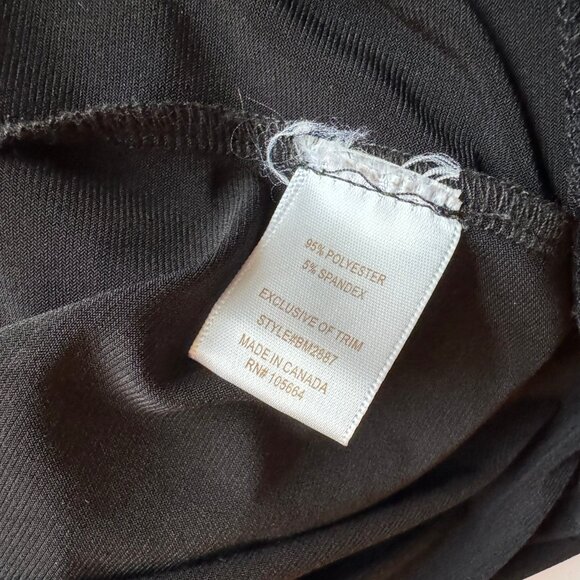 American Glamour Badgley Mischka Black Knit Maxi Evening Gold Beaded Dress sz L - Picture 9 of 9